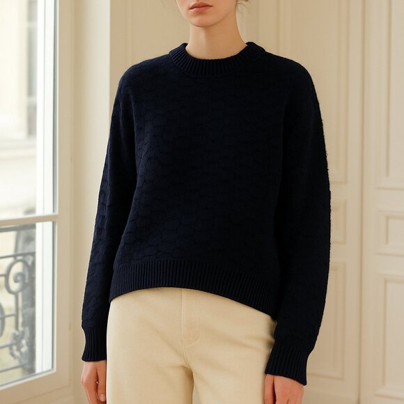 Sancia Navy Sonora Carina Textured Sweater - Picture 10 of 11